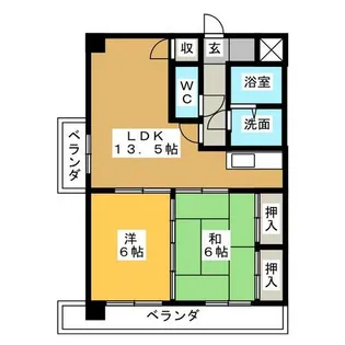 扶桑ハイツⅠ【9階】の間取り