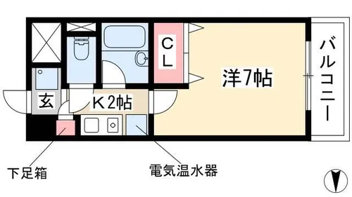 プレズントヨシダ【602号室】の間取り