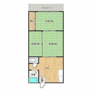 姫島パークマンション【3階】の間取り