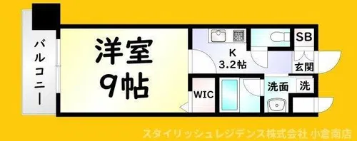 ラ・フェリス城野【7階】の間取り