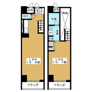 レジディア東桜Ⅱ【4階】の間取り