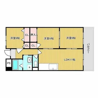 デュラールモリタ【5階】の間取り