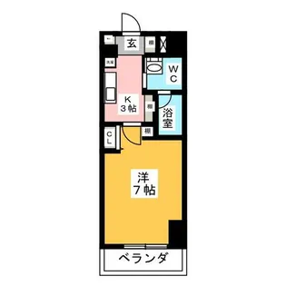 リヴシティ栄【7階】の間取り