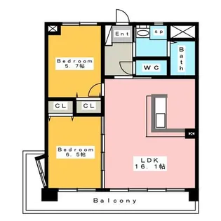 ソシア丸山【3階】の間取り