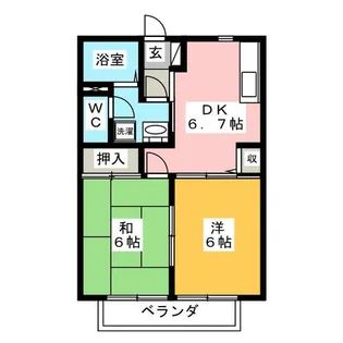 ネオパル D棟【1階】の間取り