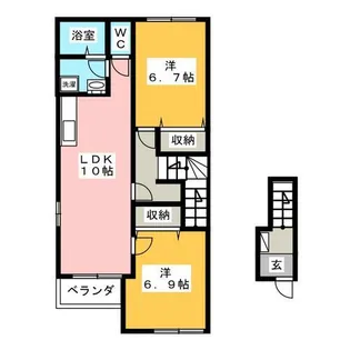ソレイユN【2階】の間取り
