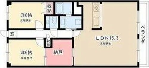 ビラ三秀山中【2階】の間取り