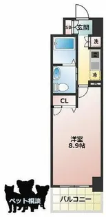 ルクレ京橋【6階】の間取り