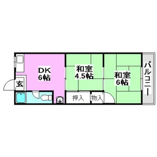 光マンション【4階】の間取り