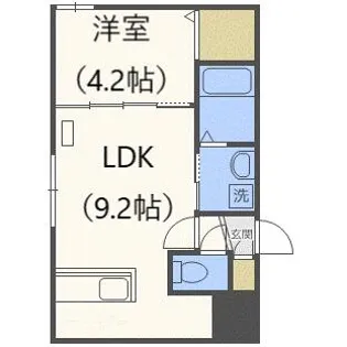 Temidence北22条【2階】の間取り