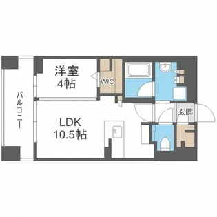 デュオヴェール札幌北大前グレイス【13階】の間取り