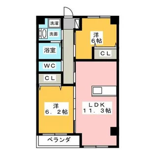 クリス竹【1階】の間取り