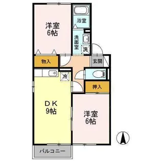 パークサイド大門【2階】の間取り