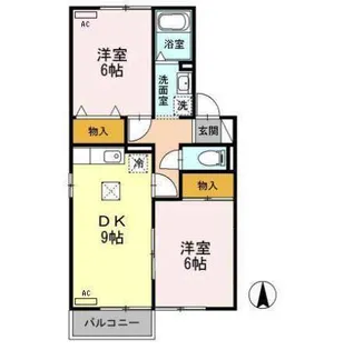 パークサイド大門【1階】の間取り