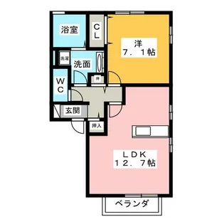 グラン シャリオ C棟【2階】の間取り