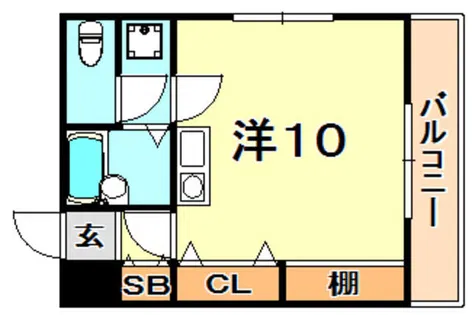 ハイツ如月【2階】の間取り