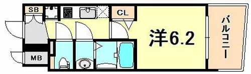 プレサンス神戸元町ミューズ【15階】の間取り