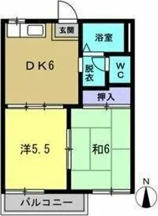 セフィラA・B棟【A203号室】の間取り