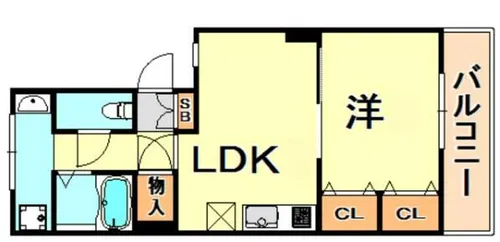ユーコート岡本【5階】の間取り