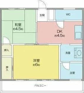 マンション幸(サチ)【4階】の間取り