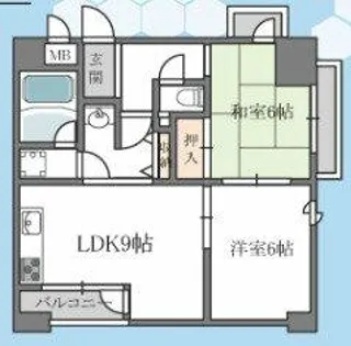 トータス西天満【3階】の間取り
