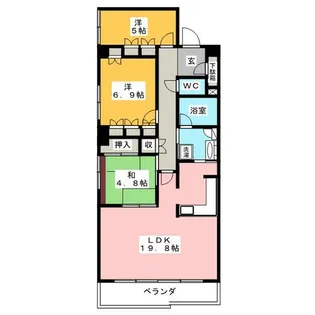レザンドール東山元町【5階】の間取り