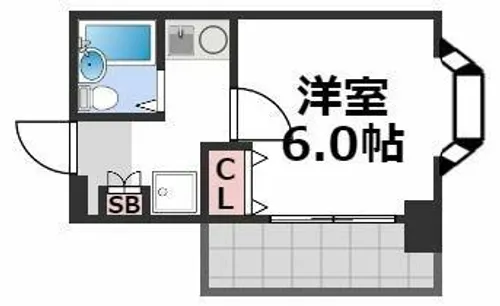 セレッソコート大阪城前【4階】の間取り