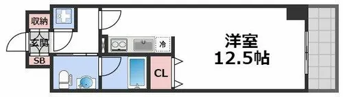 シティヒルズ安堂寺【5階】の間取り