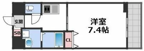 エイペックス四天王寺2【12階】の間取り