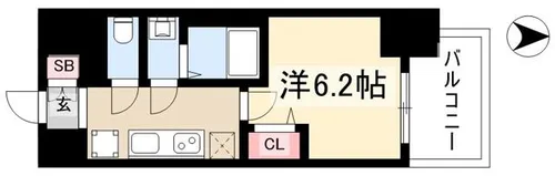 プレサンスTHE大須観音【0904号室】の間取り