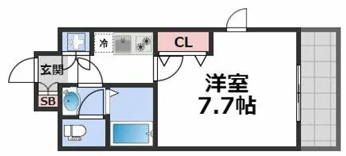 ジュネーゼプレシャス森ノ宮【10階】の間取り