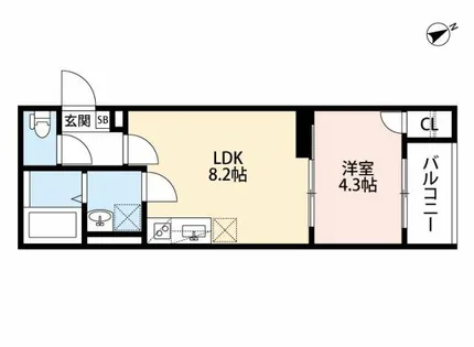 ciel甲子園【210号室】の間取り