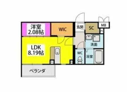 (仮称)レジデンシャルジェム井尻3丁目【2階】の間取り