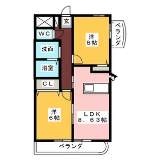 RHUステーツ【1階】の間取り