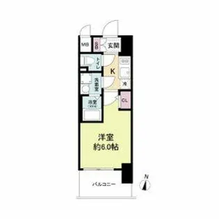 エスリードレジデンス梅田グランゲート【4階】の間取り