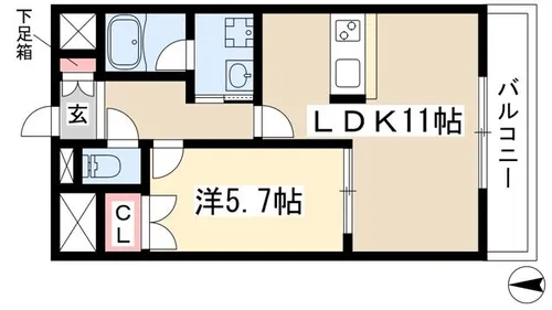 レジェンド21【4階】の間取り