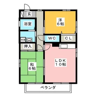 マリンハイツ・オレンジ C棟【1階】の間取り