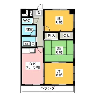 ロワ十王【3階】の間取り