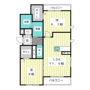 ラフォーレ本郷【1階】の間取り