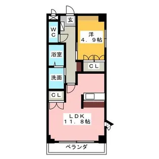 レインボーシティーSⅡ【5階】の間取り