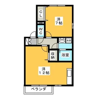 トゥインクルコート城山【2階】の間取り