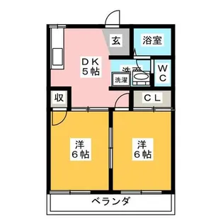 ウイングヒルB棟【2階】の間取り