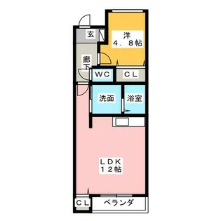 PRIUS若田【3階】の間取り