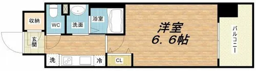 アドバンス大阪城東ブロード【4階】の間取り