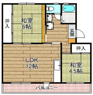 富田第二住宅 69号棟【404号室】の間取り