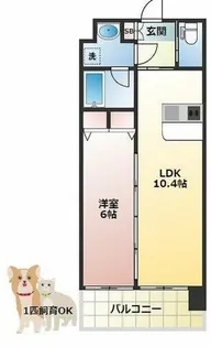 ディームス福島【7階】の間取り