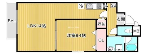 ヴァンヴェール楠根【1階】の間取り