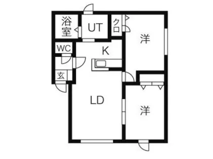 ソレアード二十四軒【1階】の間取り