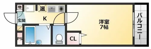 アイビーコート天美【2階】の間取り