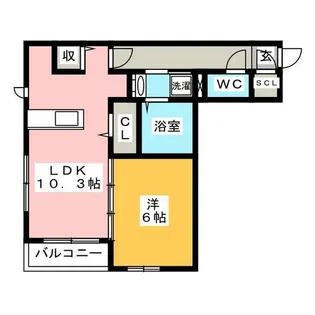 エポラール東別院【1階】の間取り